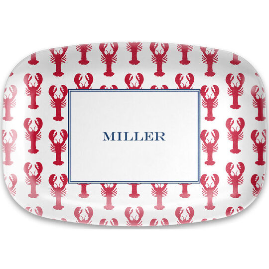 Lobster Red Melamine Platter